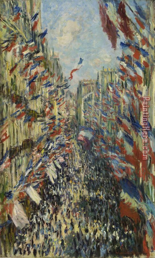 Claude Monet The Rue Montorgueil In Paris - Celebration Of June 30 1878
